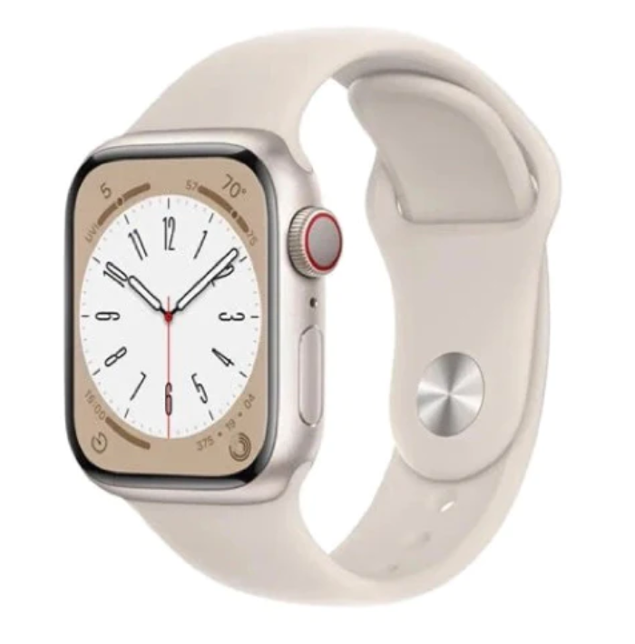 Apple Watch Series 7 (41mm, Starlight Aluminium Case with Starlight Sports Band, GPS + Cell) - Pre Owned / Limited Apple Warranty