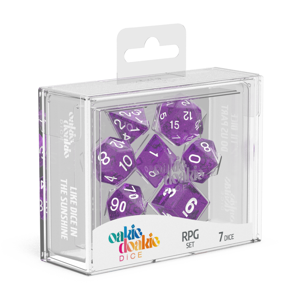 oakie doakie DICE RPG Set Speckled: Purple (7)