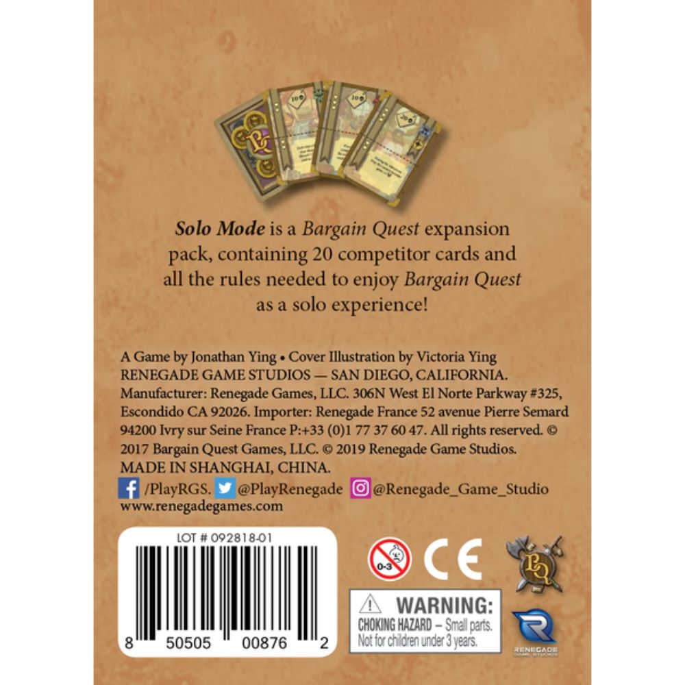 Bargain Quest: Solo Mode Expansion