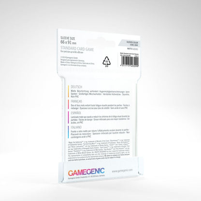 Gamegenic MATTE Sleeves: 66mm x 91mm (GRAY)