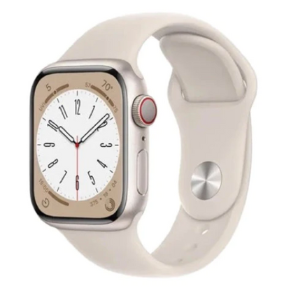 Apple Watch Series 7 (41mm, Starlight Aluminium Case with Starlight Sports Band, GPS + Cell) - Pre Owned / Limited Apple Warranty