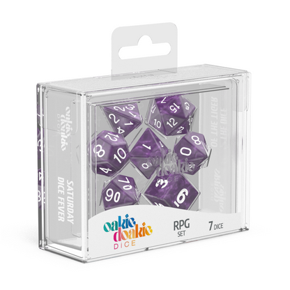 oakie doakie DICE RPG Set Marble: Purple (7)