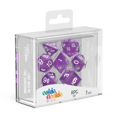 oakie doakie DICE RPG Set Speckled: Purple (7)