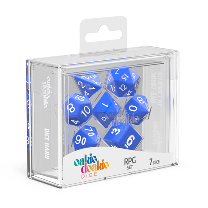oakie doakie DICE RPG Set Solid: Blue (7)