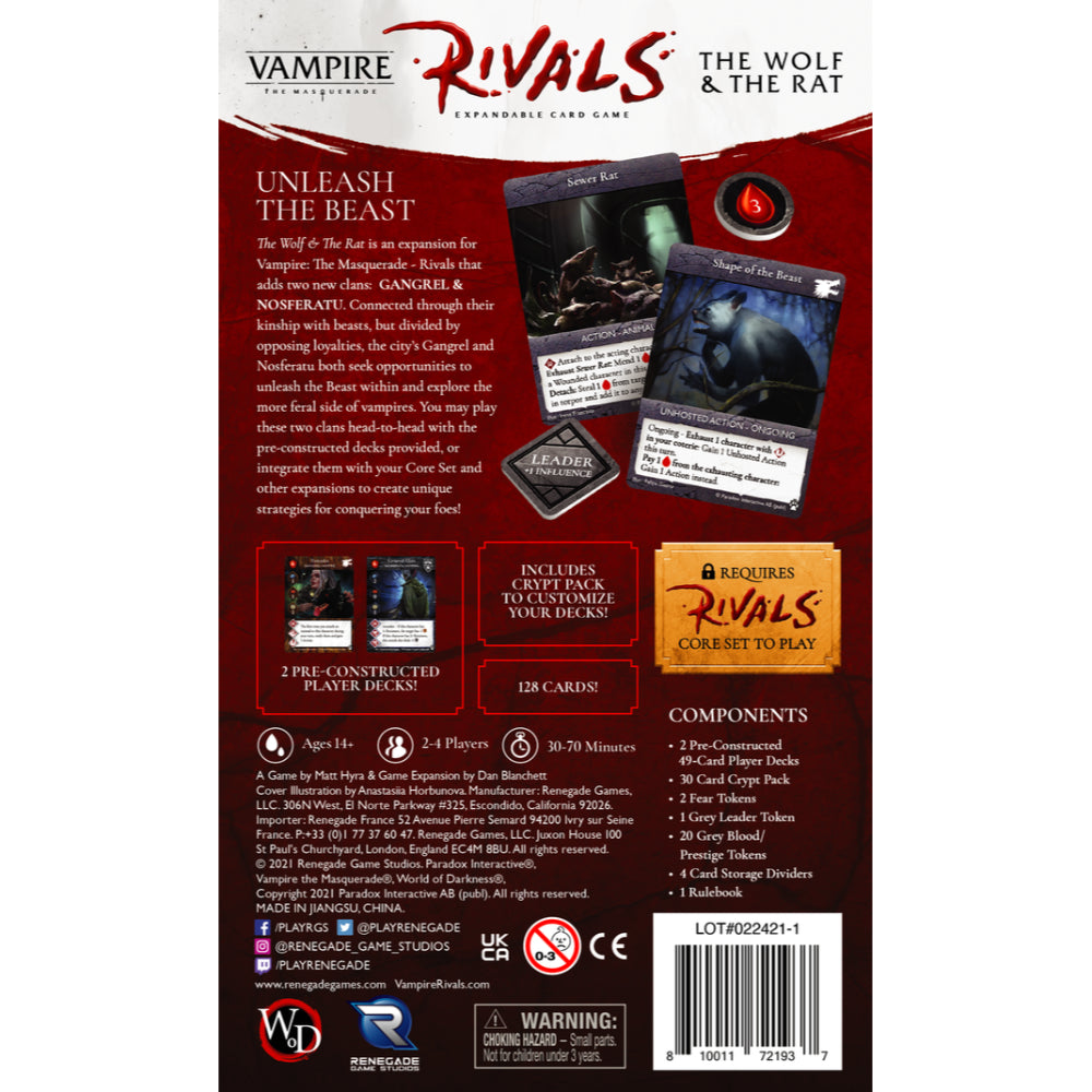 Vampire The Masquerade Rivals: The Wolf & the Rat