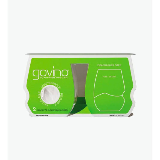 Govino Dishwasher Safe White Wine Glasses Set 2piece 350ml