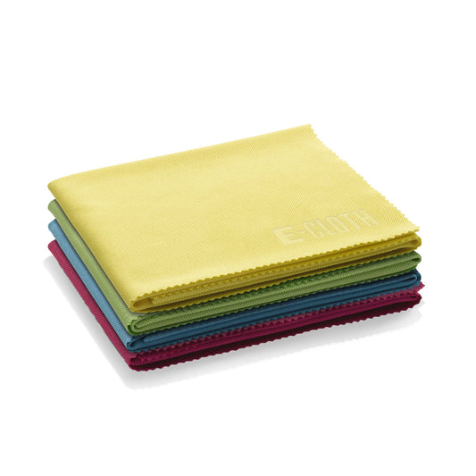 E-Cloth Glass and Polishing Cloth, Set of 4 - Assorted Colours
