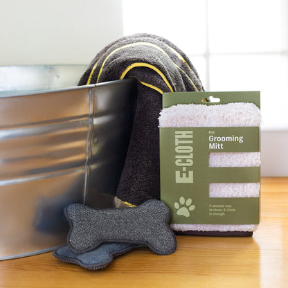 E-Cloth Pet Grooming Mitt -Brown
