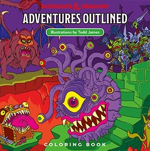 Adventure Outlined Colouring Book