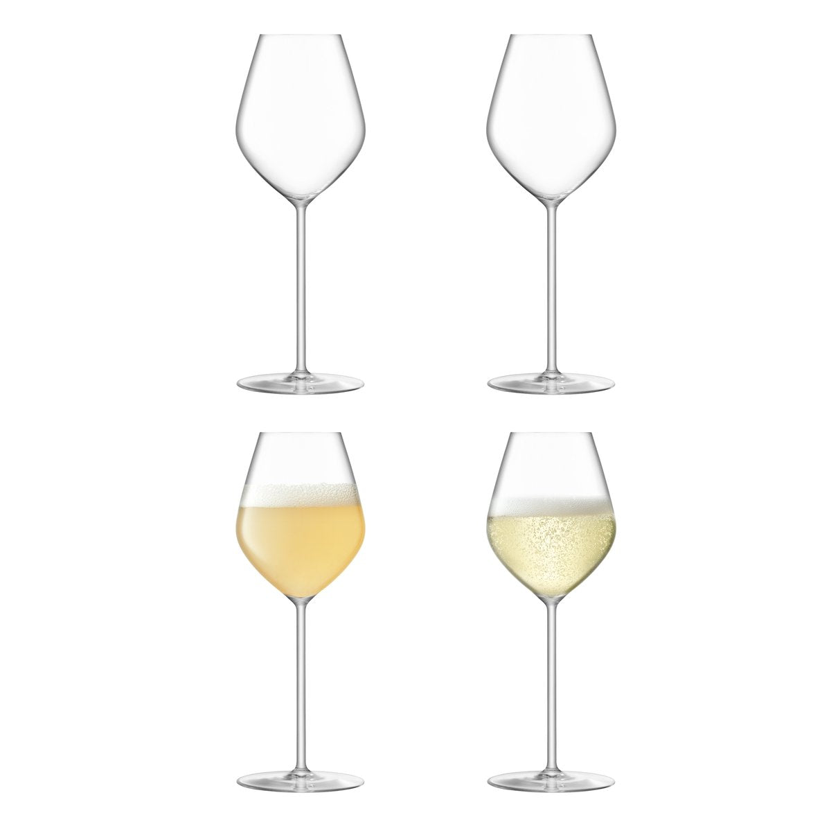 LSA International Borough Champagne Tulip Glasses, Set of 4