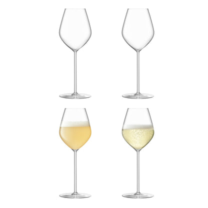 LSA International Borough Champagne Tulip Glasses, Set of 6 - 285ml