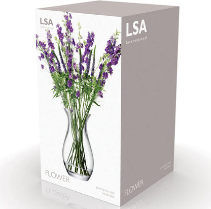 LSA Flower Grand Posy Vase H32cm - Clear