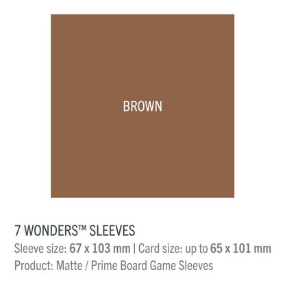 GameGenic - Prime Board Game Sleeves: 67mm x 103mm (7 Wonders)