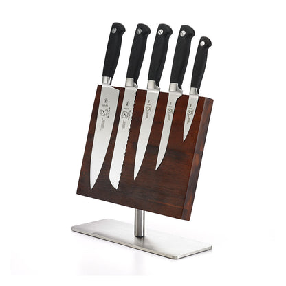 Mercer Culinary Genesis Acacia 6 Piece Magnetic Board and Knife Set