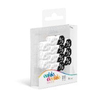 Oakie Doakie Dice D6 12 mm Positive & Negative - White