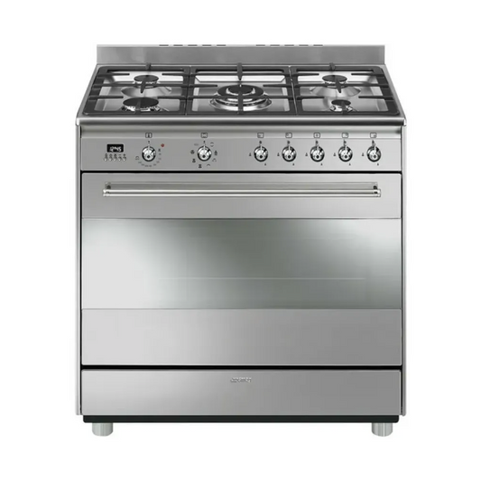 Smeg 90cm Gas Electric Stainless Steel Cooker