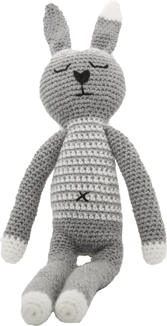 POPPER RABBIT (Sleeping Buddy) Grey&White