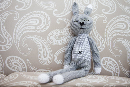 POPPER RABBIT (Sleeping Buddy) Grey&White