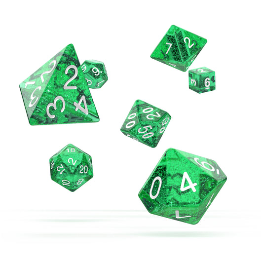oakie doakie DICE RPG Set Speckled: Green (7)