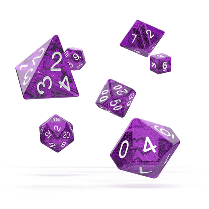 oakie doakie DICE RPG Set Speckled: Purple (7)