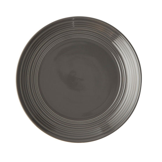 Jenna Clifford Embossed Lines Dark Grey Side Plate Set of 4