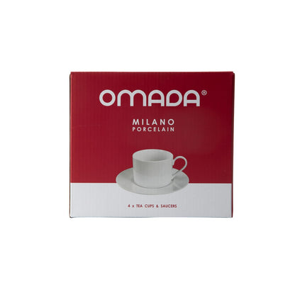 Omada Maxim Super White Cup & Saucer 4pce in gift box