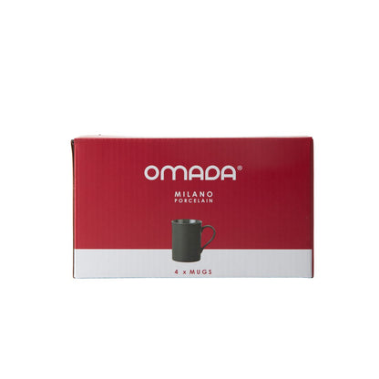 Omada Maxim Dark Grey Mug 4pce Set in gift box