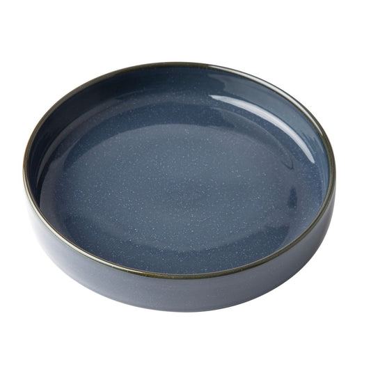Omada Flat Stackable Blue Pasta Bowl Set of 4