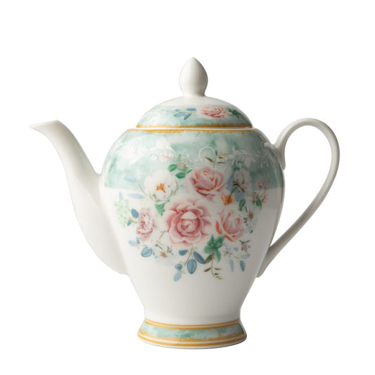 Jenna Clifford Green Floral Tea Pot