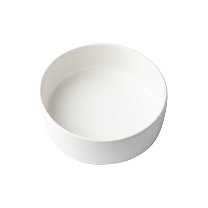 Omada Flat Stackable White Cereal Bowl Set of 4