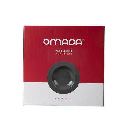 Omada Maxim Dark Grey Pasta Bowl 4pce in gift box