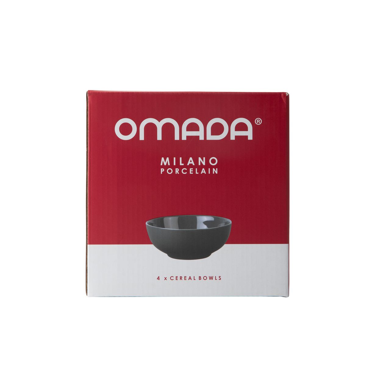 Omada Maxim Dark Grey Cereal Bowl 4pce Set in gift box