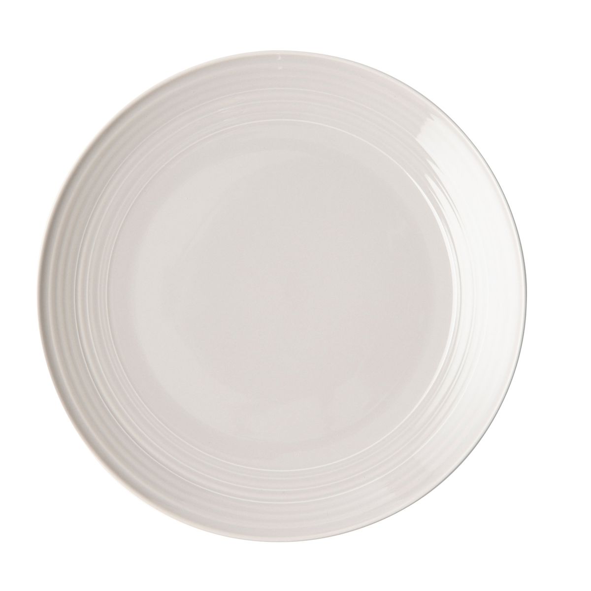Jenna Clifford Embossed Lines Light Grey Dinner Plate Set of 4