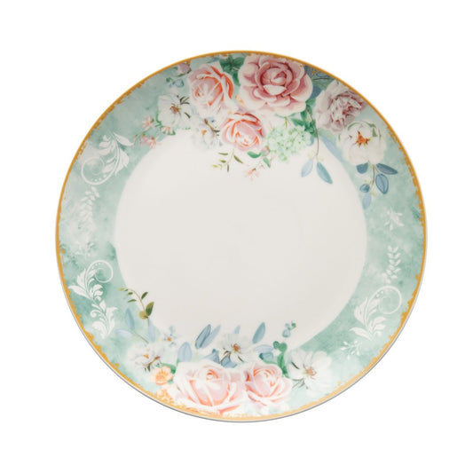 Jenna Clifford Green Floral Dinner Plate Set of 4
