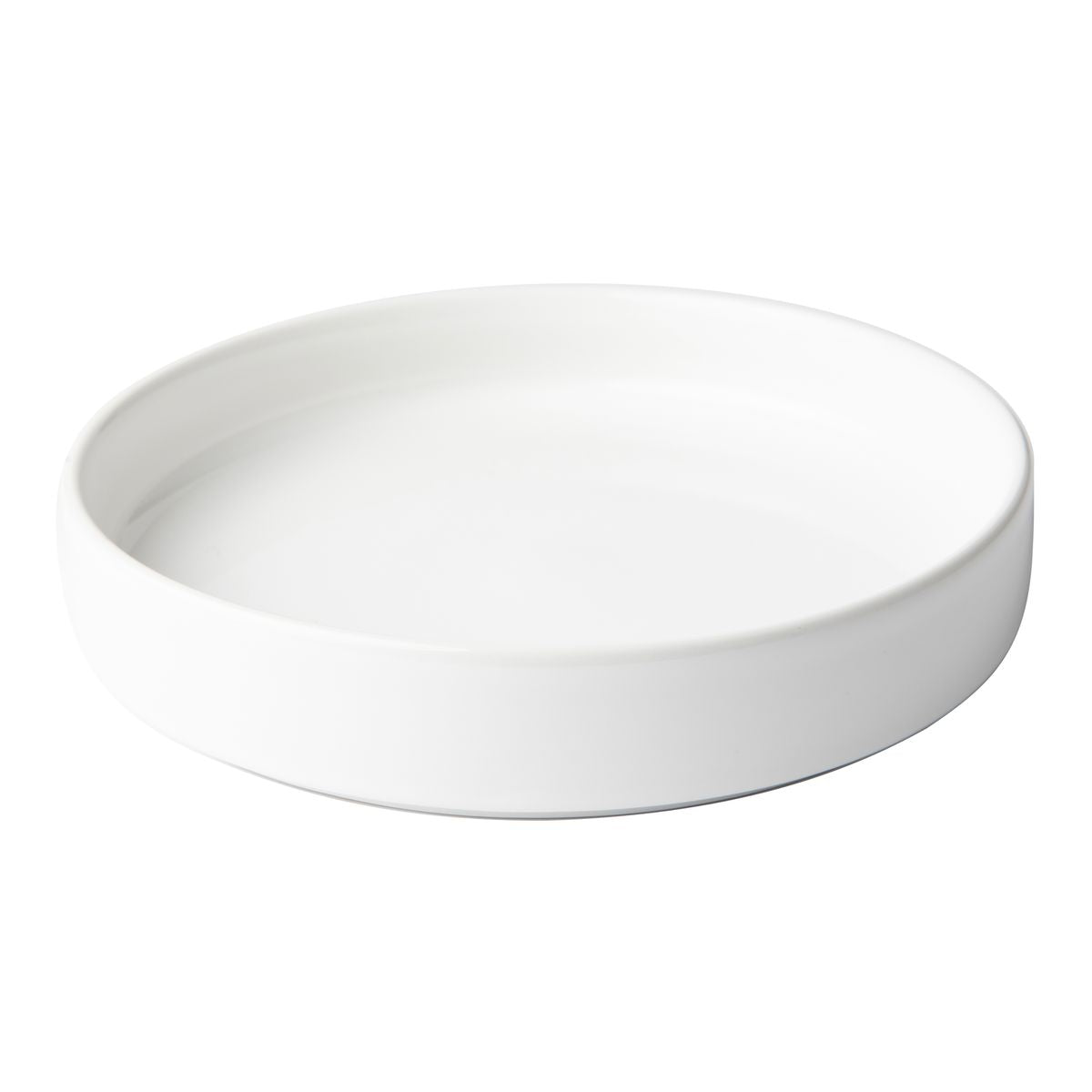 Omada Flat Stackable White Pasta Bowl Set of 4