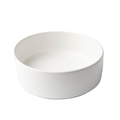 Omada Flat Stackable White Cereal Bowl Set of 4