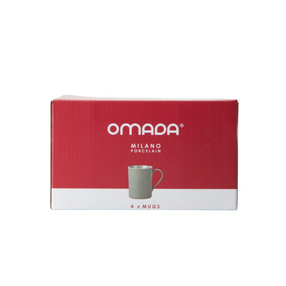 Omada Maxim Light Grey Mug 4pce Set in gift box