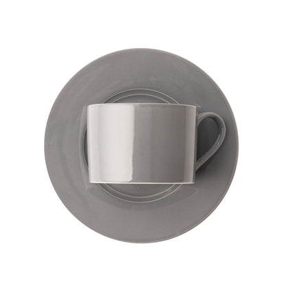 Omada Maxim Dark Grey Cup & Saucer 4pce in gift box