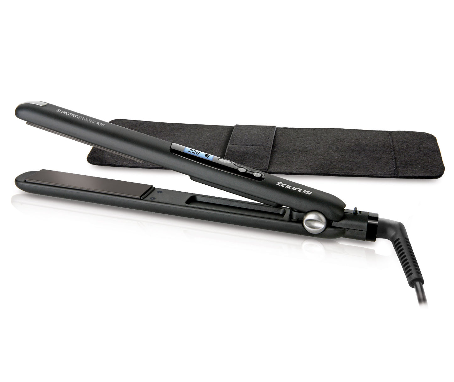 TAURUS HAIR STRAIGHTENER DIGITAL CERAMIC BLACK 30W  KERATINE PRO